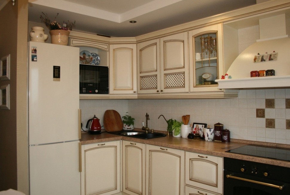 Класика італійська рамковий мдф кухня Deluxe, ДСП 1м Варіант 1848