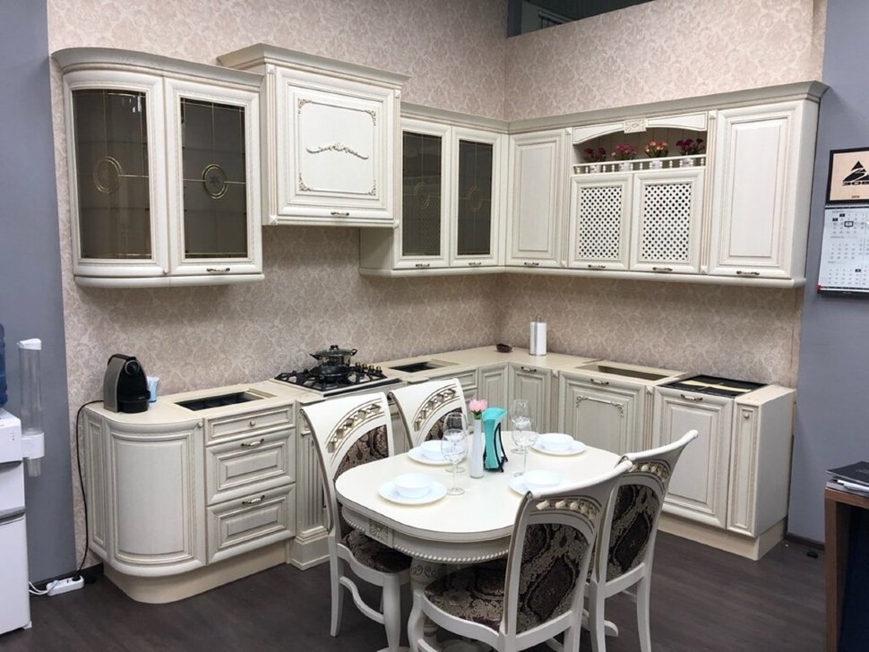 Рококо немецкая рамочный мдф кухня Germes, ДСП 1м Вариант 858