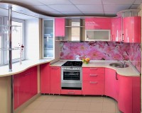 Рококо итальянская пластиковая кухня Germes, ДСП 1м Вариант 661