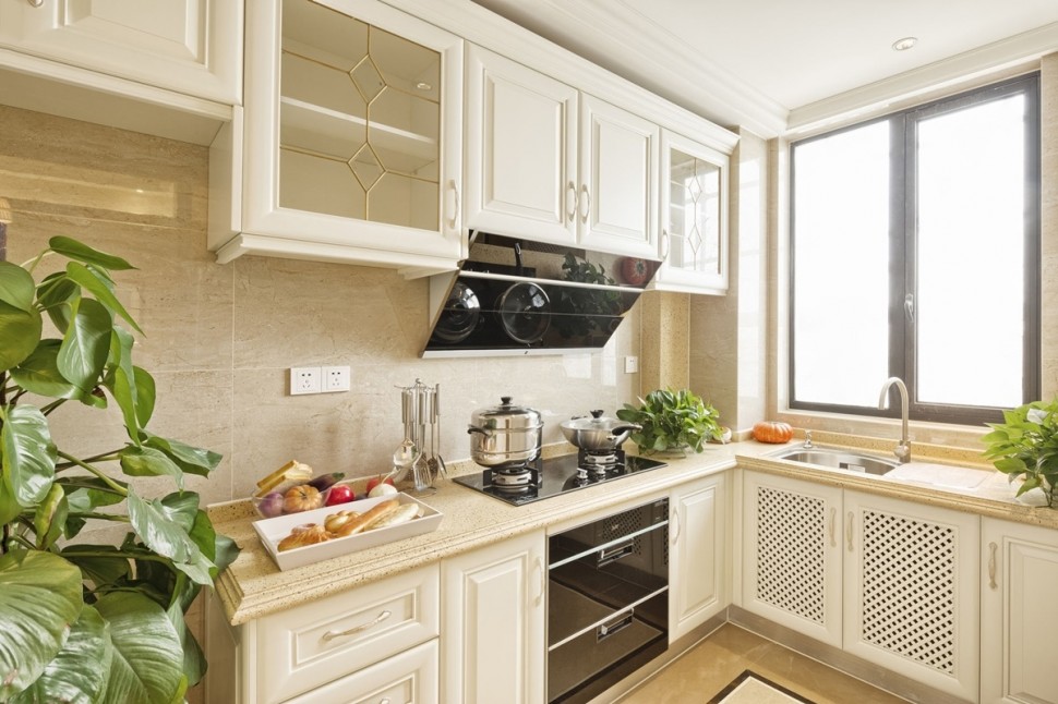Кантри восточная кухня стекло Deluxe, ДСП 1м Вариант 2121