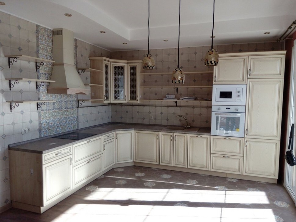 Класична східна скляна кухня Deluxe ДСП 1м Варіант 2157
