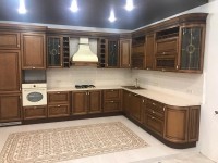 Классическая восточная деревянная кухня Deluxe, ДСП 1м Вариант 1137