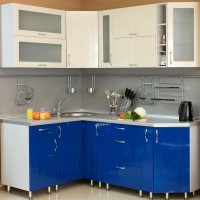 Кантри американская пластиковая кухня Deluxe, ДСП 1м Вариант 1534