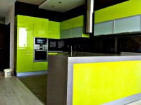 Рококо європейська пластикова кухня Deluxe, ДСП 1м Варіант 1761