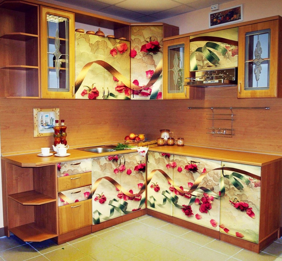 Рококо східна плівкова кухня Deluxe, ДСП 1м Варіант 2089