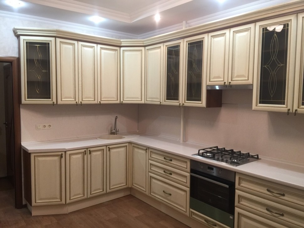 Рококо американська скляна кухня Deluxe, ДСП 1м Варіант 2237