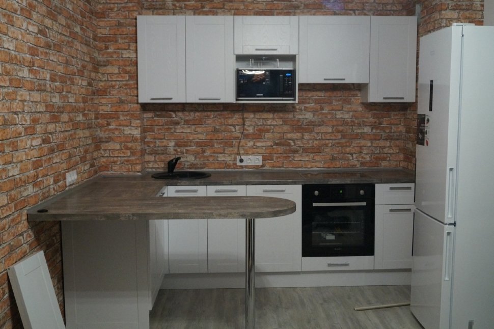 Минимализм американская кухня краска Germes, ДСП 1м Вариант 248