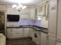 Бароко східна кухня з натурального дерева Deluxe, ДСП 1м Варіант 1112