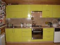 Модерн європейська пластик кухня Deluxe, ДСП 1м Варіант 1703