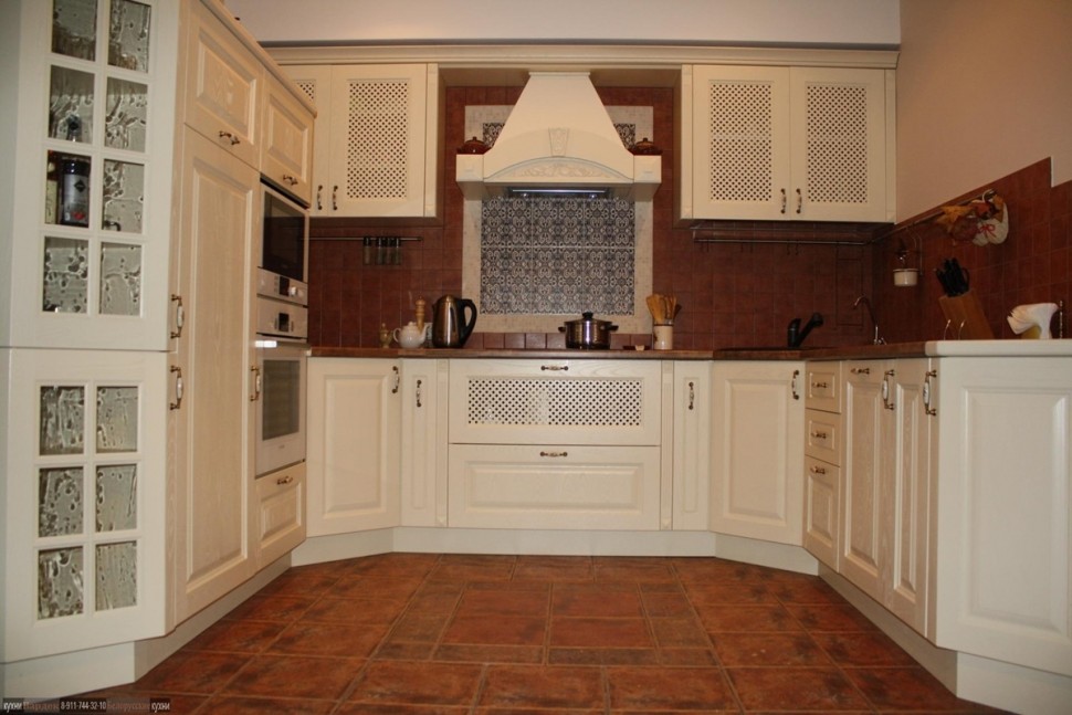 Кантрі європейська кухня скло Deluxe, ДСП 1м Варіант 2125