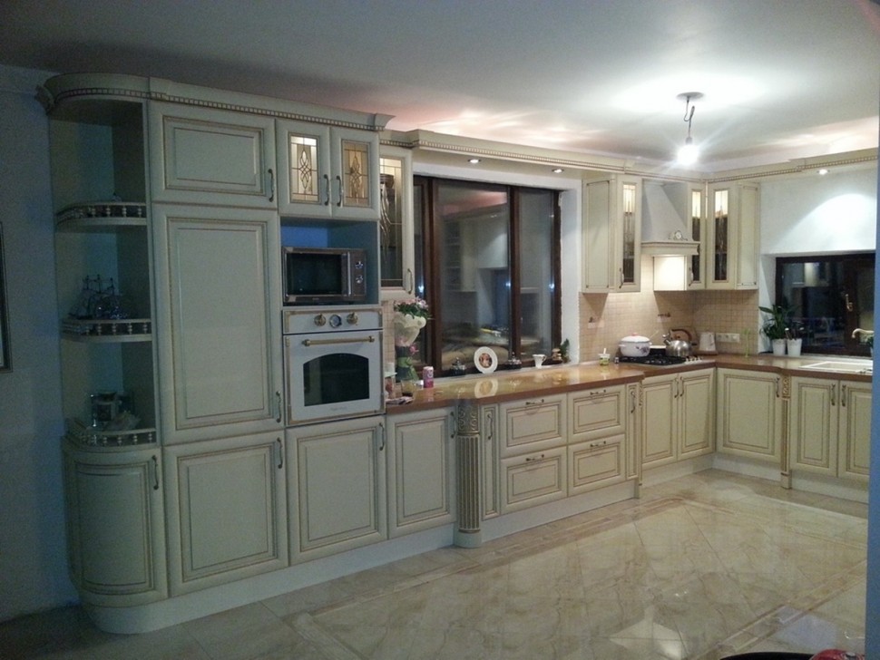 Прованс восточная кухня стекло Deluxe, ДСП 1м Вариант 2228
