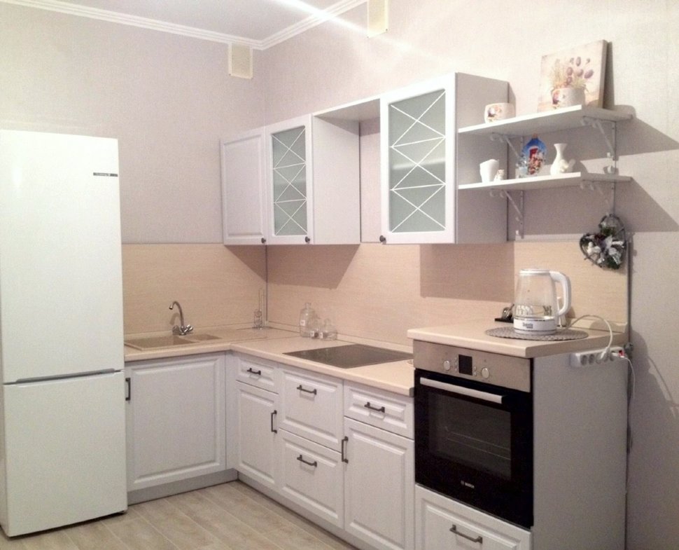 Минимализм итальянская кухня стекло Germes, ДСП 1м Вариант 1046