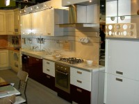 Минимализм европейская пластик кухня Germes, ДСП 1м Вариант 562