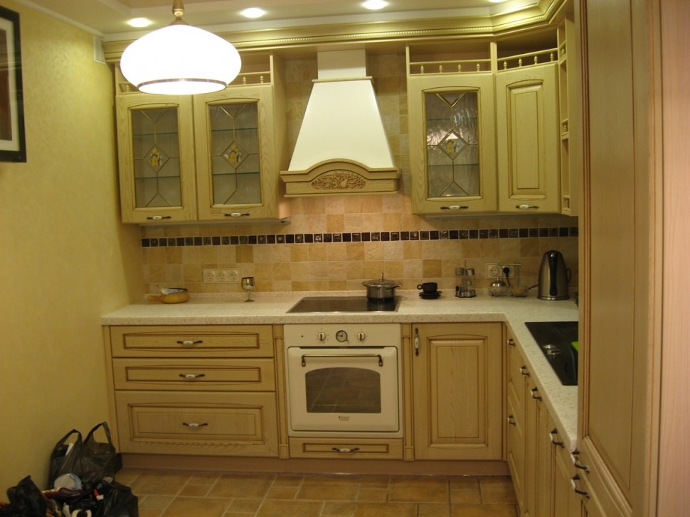 Мінімалізм італійська кухня скло Deluxe, ДСП 1м Варіант 2196