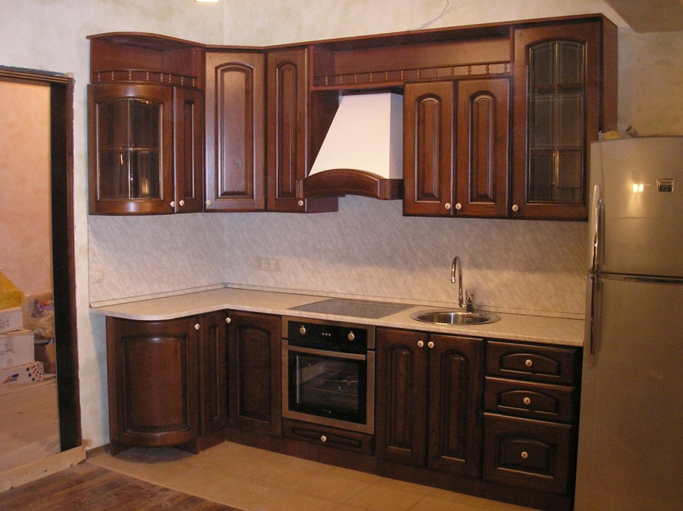 Барокко восточная фрезерованный мдф кухня Deluxe, ДСП 1м Вариант 1809