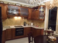 Жёлтая мебель для кухни угловая Germes ДСП, МДФ 1 метр Вариант 2346