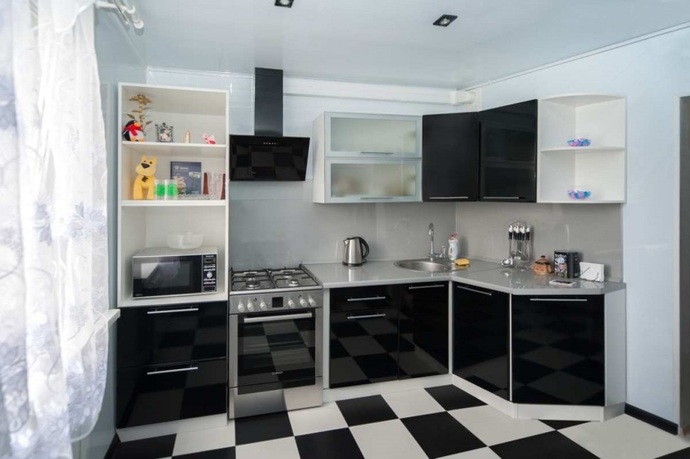 Класична німецька пластикова кухня Deluxe ДСП 1м Варіант 1616