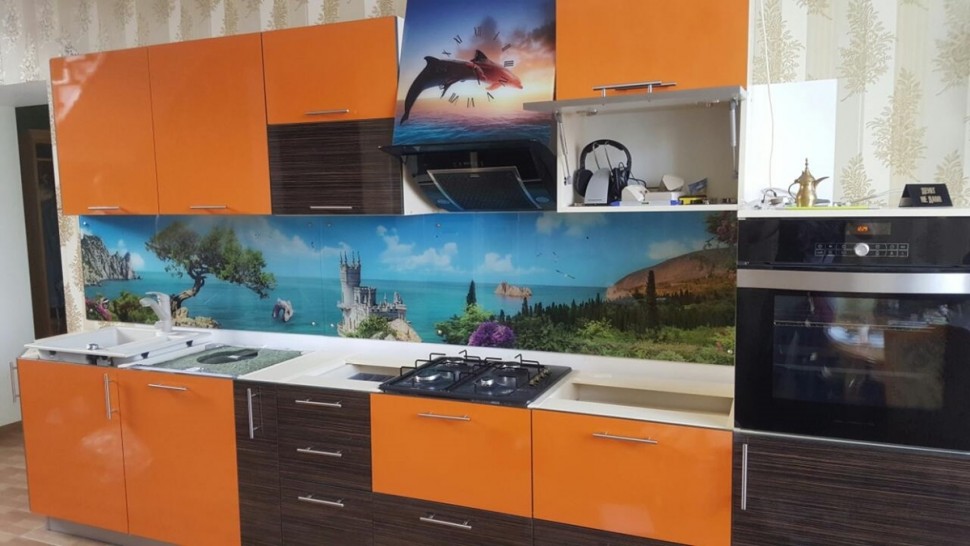 Минимализм восточная кухня краска Deluxe, ДСП 1м Вариант 1369