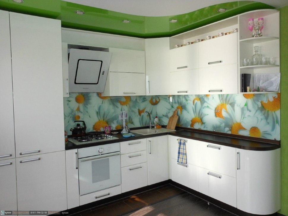 Минимализм восточная крашенная кухня Germes, ДСП 1м Вариант 263