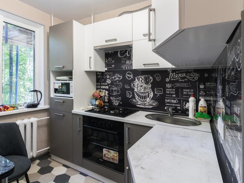 Хай-тек європейська фарбована кухня Deluxe, ДСП 1м Варіант 1483