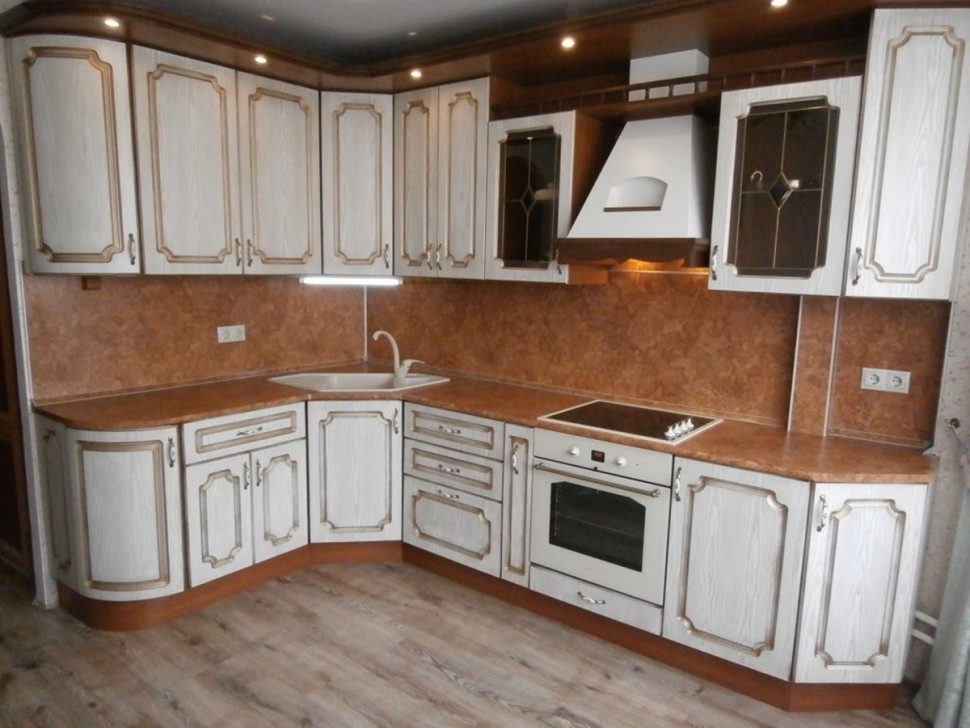 Класика європейська дерев'яна кухня Deluxe, ДСП 1м Варіант 1134