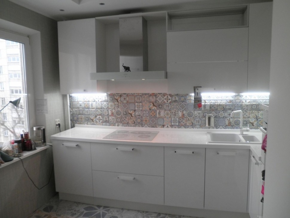 Классическая американская пластик кухня Deluxe, ДСП 1м Вариант 1595