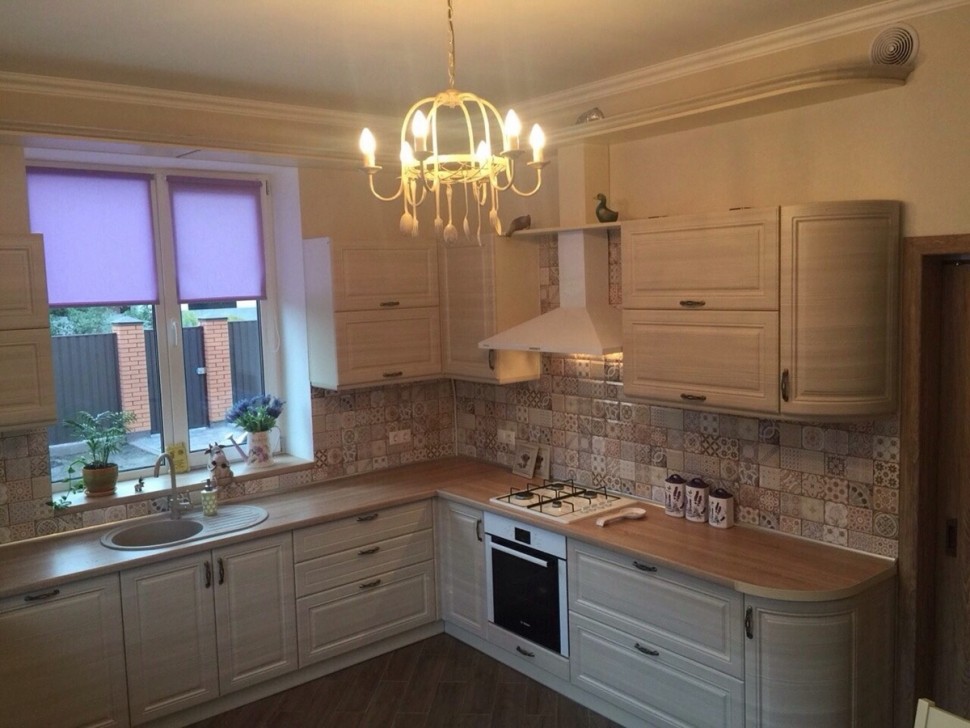 Бароко американська кухня скло Deluxe, ДСП 1м Варіант 2108