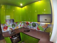Рококо восточная пластиковая кухня Germes, ДСП 1м Вариант 650