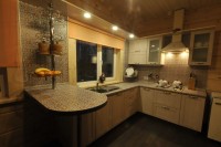 Синя кухня дизайн кутова Germes ДСП, МДФ 1 метр Варіант 2506