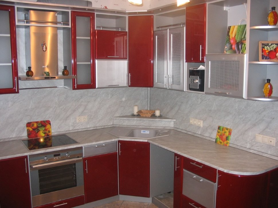 Рококо итальянская крашенная кухня Germes, ДСП 1м Вариант 356