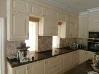 Минимализм европейская стеклянная кухня Deluxe, ДСП 1м Вариант 2193