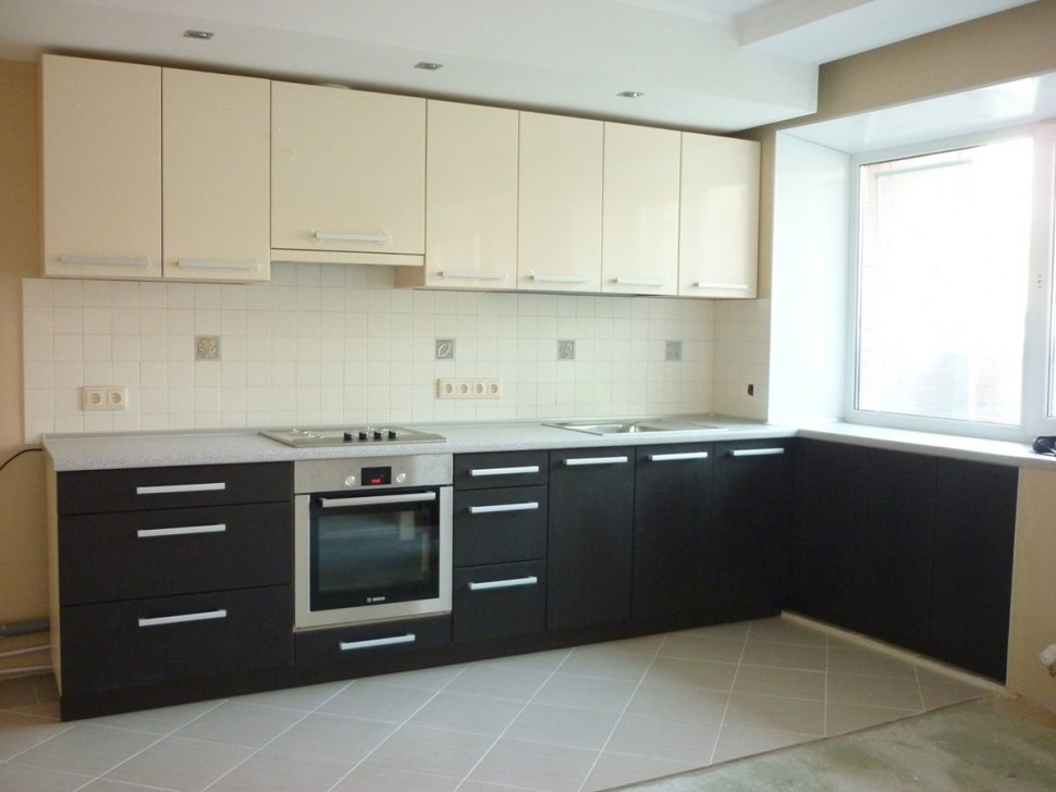 Мінімалізм європейська пластик кухня Deluxe, ДСП 1м Варіант 1668