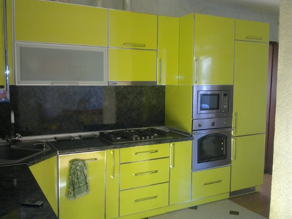 Минимализм американская пластиковая кухня Germes, ДСП 1м Вариант 551