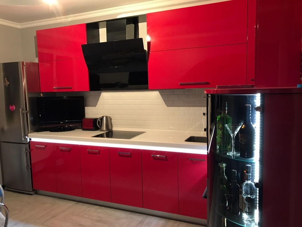 Модерн європейська фарбована кухня Deluxe, ДСП 1м Варіант 1393