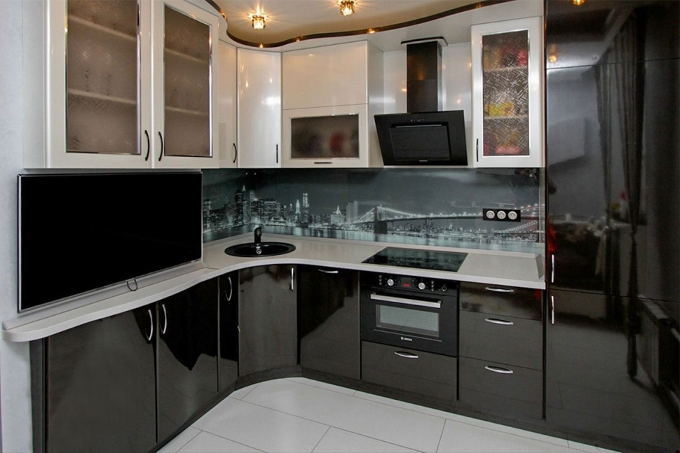 Модерн американская кухня краска Deluxe, ДСП 1м Вариант 1384