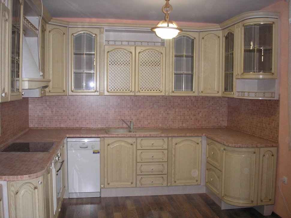 Класична німецька рамочна мдф кухня Deluxe, ДСП 1м Варіант 1863