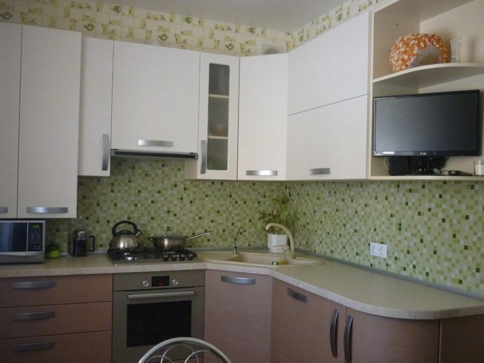 Жовта кухня 1 метр кутова Germes ДСП, МДФ 1 метр Варіант 2319