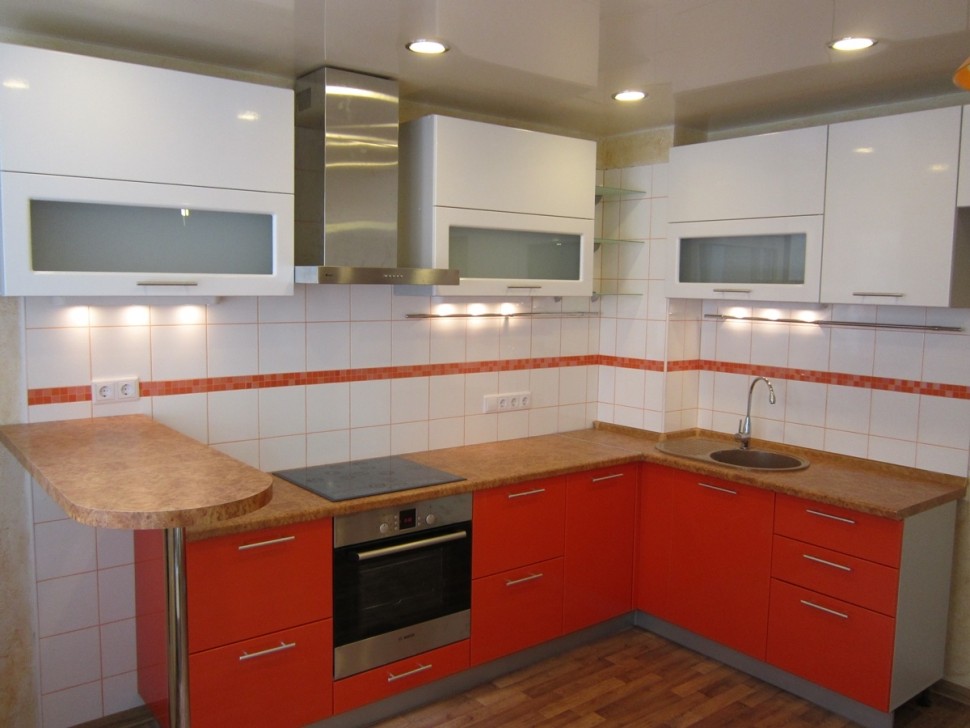 Лофт американська кухня скло Deluxe, ДСП 1м Варіант 1865
