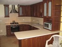 Модерн американская кухня стекло Deluxe, ДСП 1м Вариант 2201