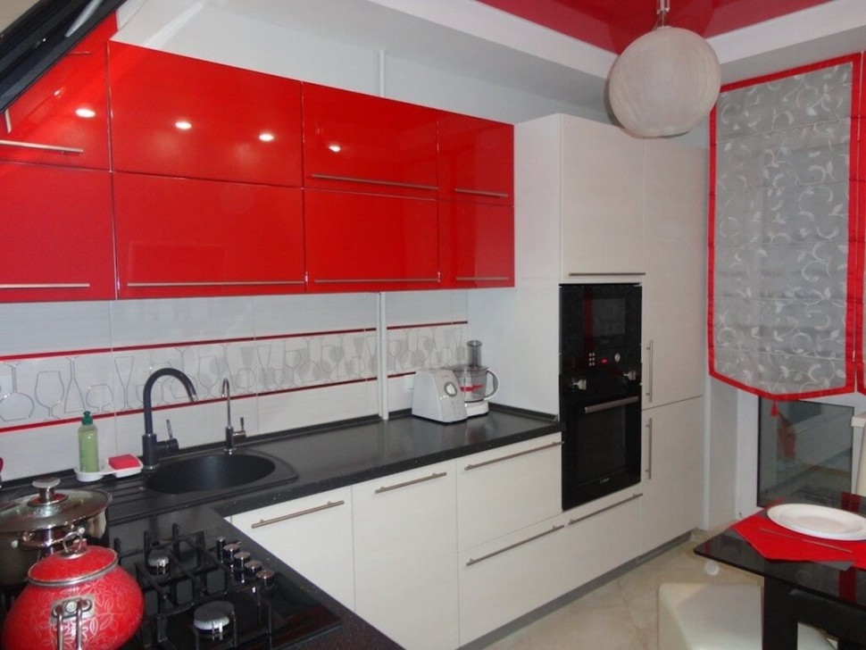 Класична європейська скляна кухня Deluxe ДСП 1м Варіант 1860