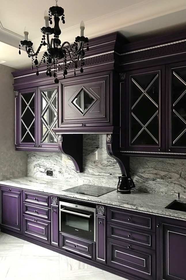 Кантрі європейська дерев'яна кухня Deluxe, ДСП 1м Варіант 1123