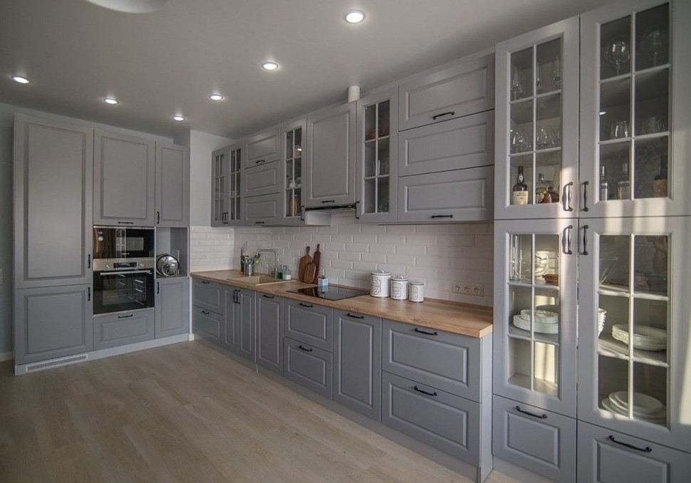 Бароко італійська скляна кухня Deluxe, ДСП 1м Варіант 2116