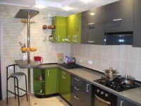 Коричневая кухня 2 метра угловая Germes ДСП, МДФ 1 метр Вариант 2375
