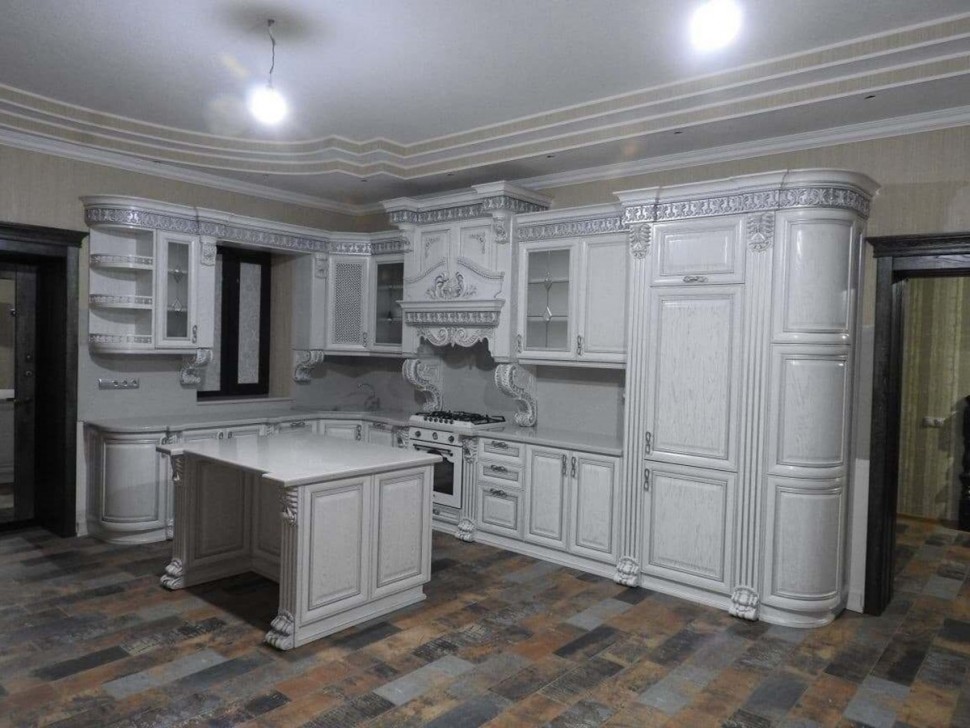 Бароко німецька дерев'яна кухня Deluxe, ДСП 1м Варіант 1114