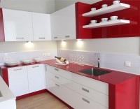 Класcика итальянская крашенная кухня Deluxe, ДСП 1м Вариант 1274