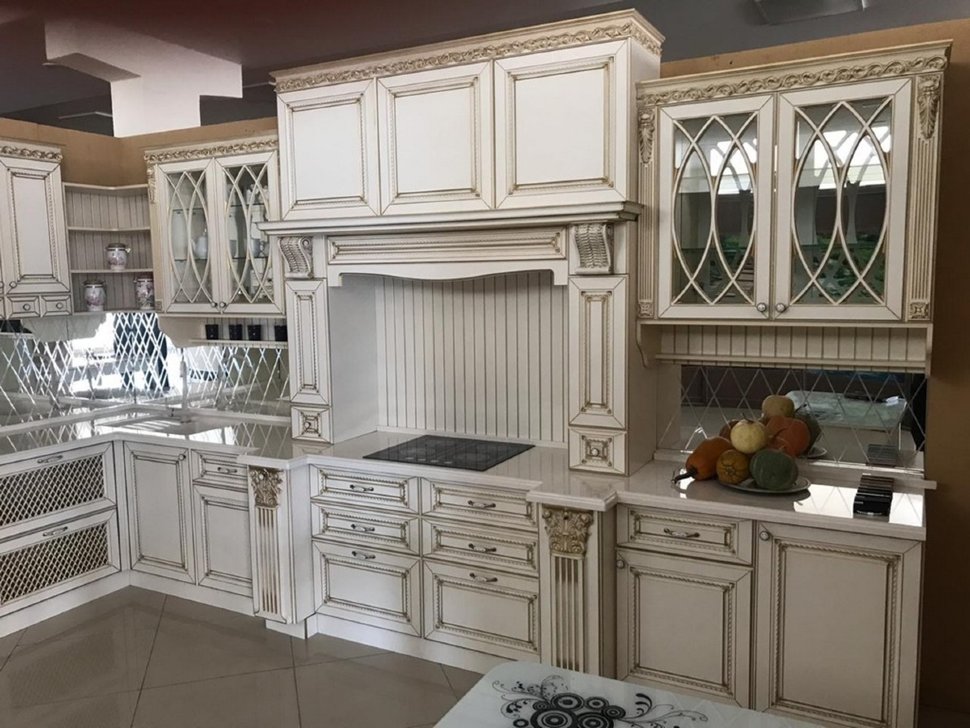 Хай-тек восточная кухня из натурального дерева Germes, ДСП 1м Вариант 98