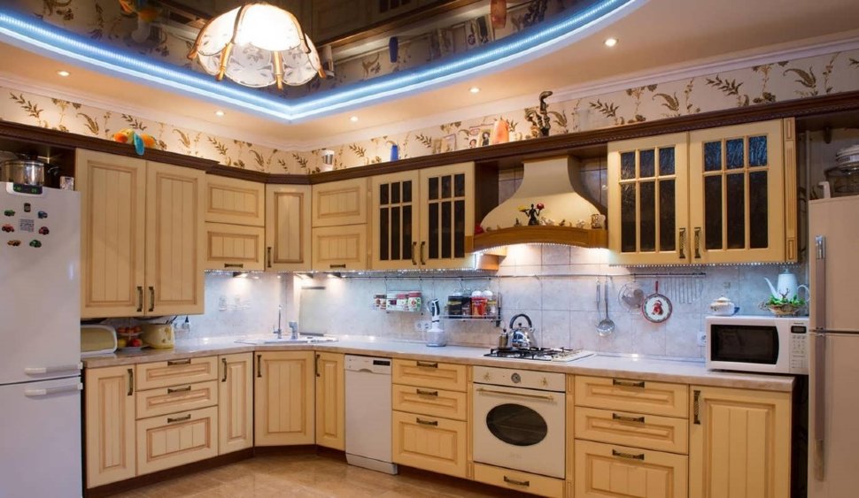 Минимализм итальянская стеклянная кухня Germes, ДСП 1м Вариант 1048