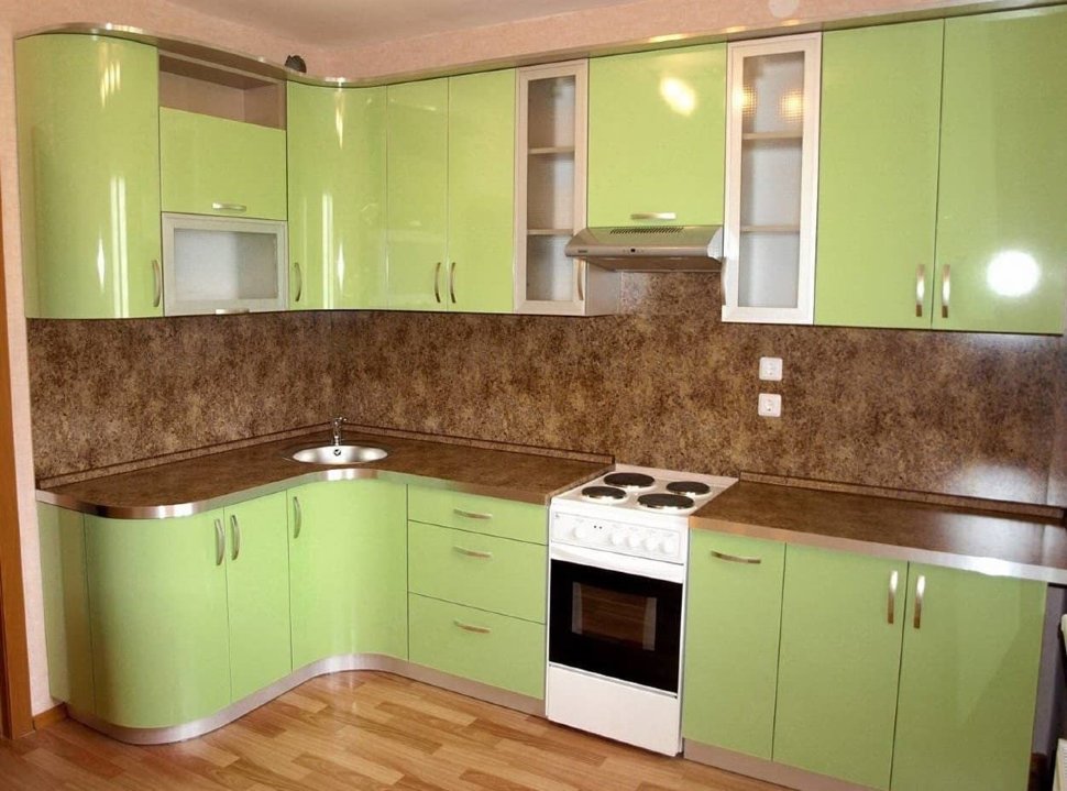Хай-тек американская кухня стекло Germes, ДСП 1м Вариант 861