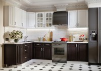 Рококо східна скляна кухня Deluxe, ДСП 1м Варіант 2241