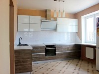 Мінімалізм італійська скляна кухня Deluxe, ДСП 1м Варіант 1377